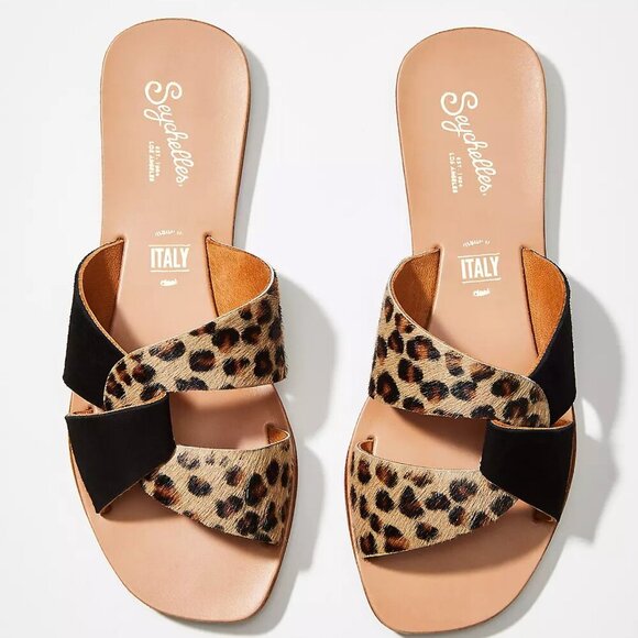 Seychelles Ray of Sunshine Sandals Slides Calf Hair Sz 7 - Picture 2 of 9